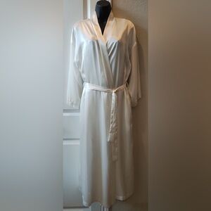 Vintage Maidenform Lingerie Nightgown Robe ONLY Long Lace White Size Medium